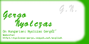 gergo nyolczas business card
